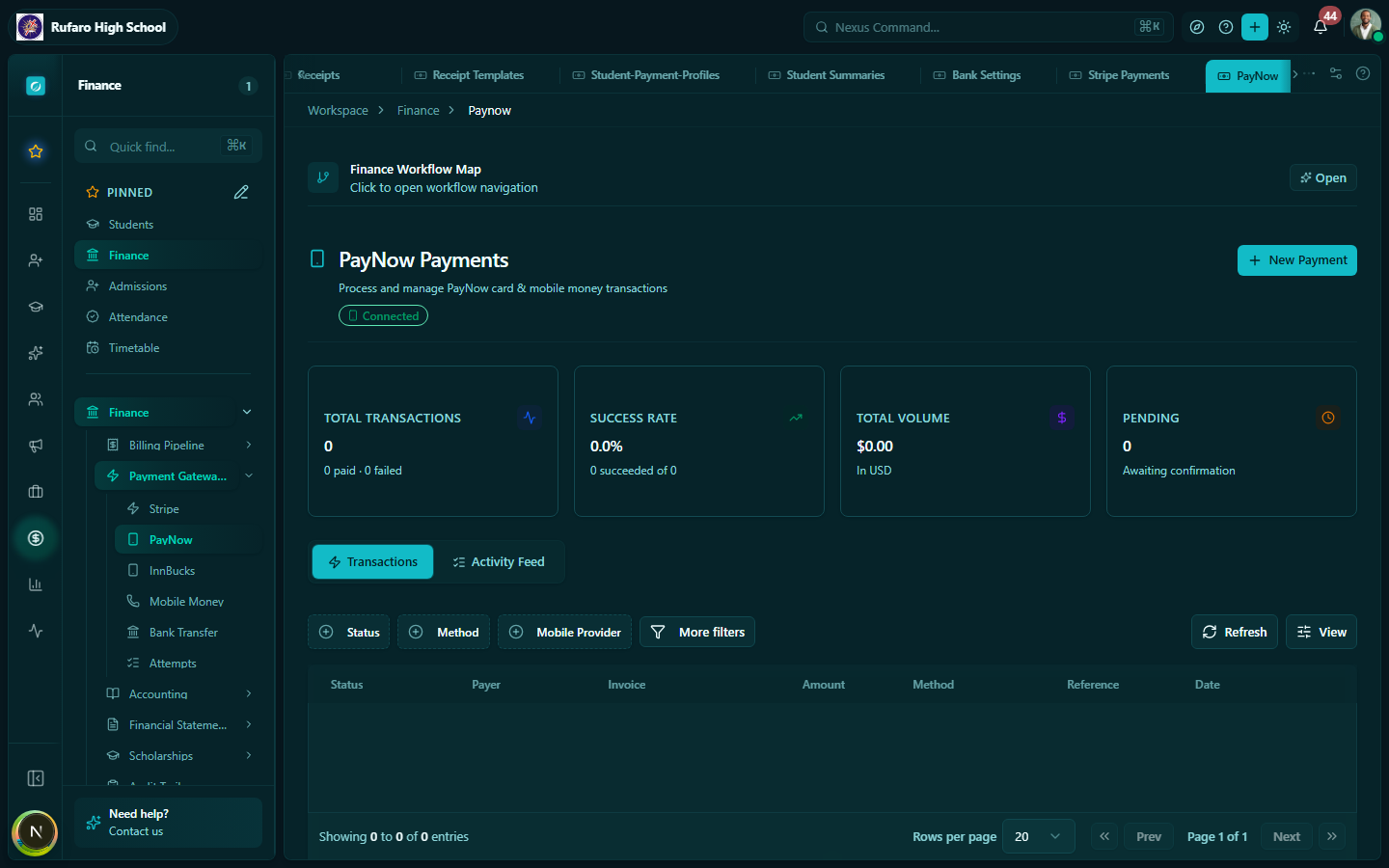 PayNow gateway configuration page